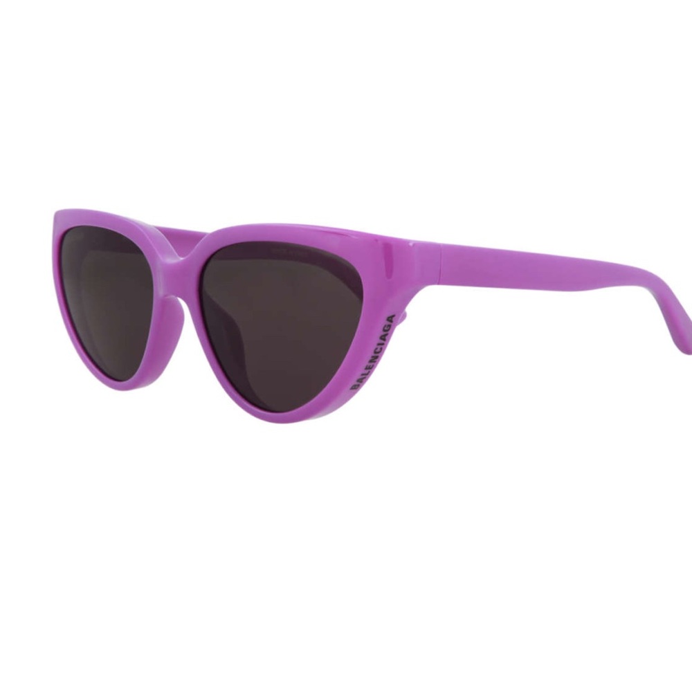 Balenciaga Purple Angular Sunglasses Fashionable Accessories